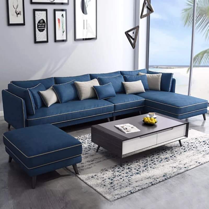 Sofa phòng khách chữ L thư giản