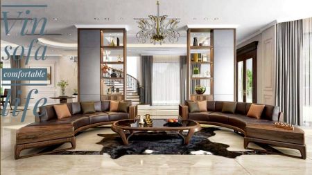 Sofa Gỗ phòng khách hiện đại